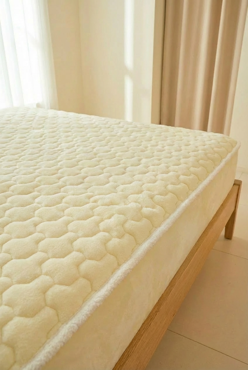 포니홈 극세사 매트리스커버 슈퍼싱글 누빔 겨울 침대커버 SS 120x200