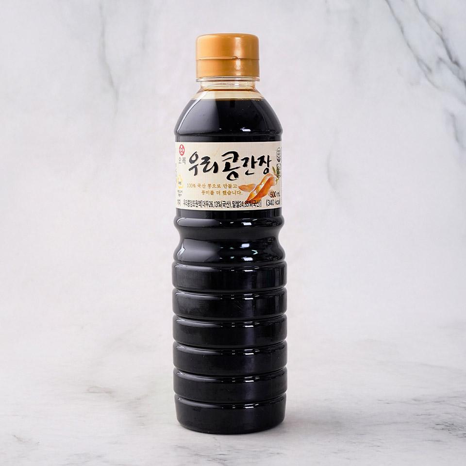 메가마트 오복 우리콩 간장 500ml - 상품 이미지