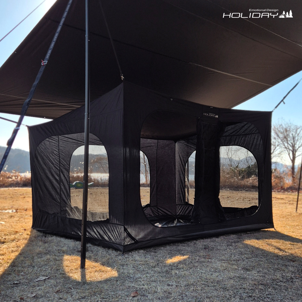 홀리데이 캠핑 렉타 타프 스크린 면 스퀘어 이너 텐트 이미지 3