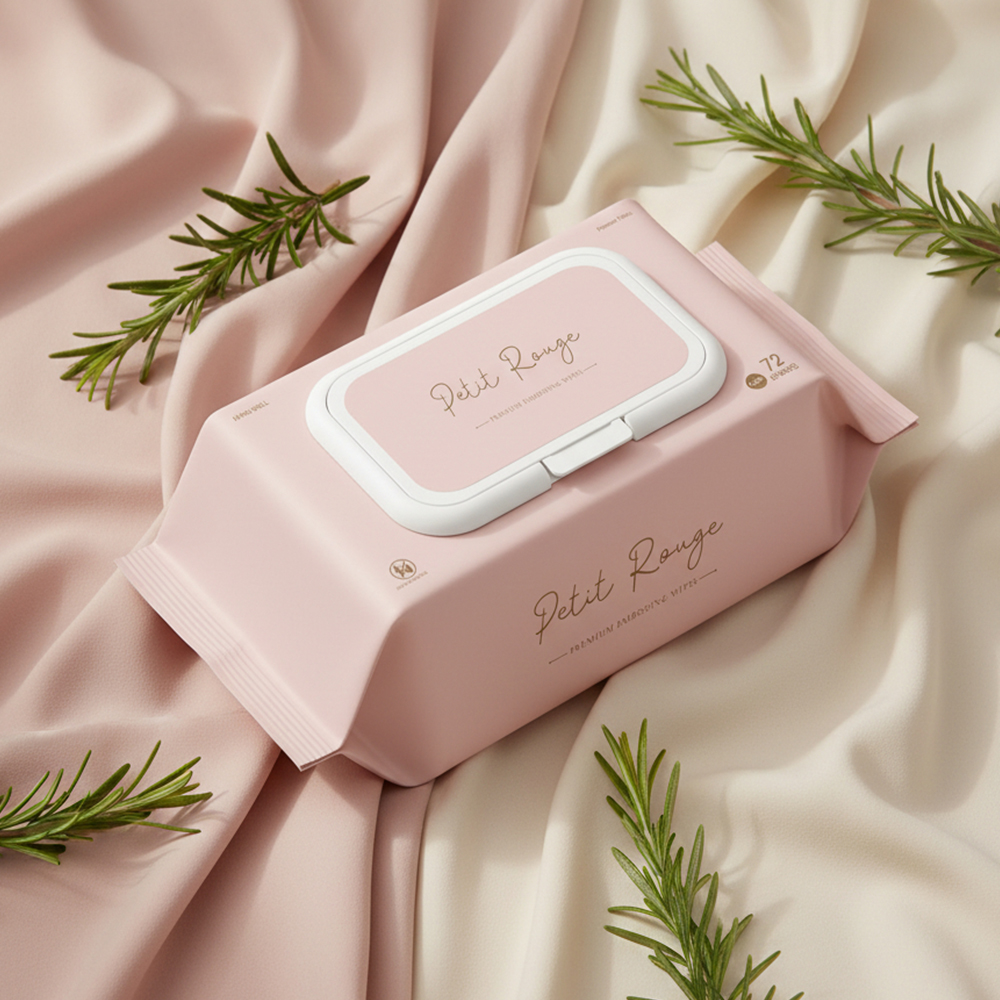 쁘띠루쥬 70평량 프리미엄 엠보싱 초순수 아기 물티슈 캡형, 72매