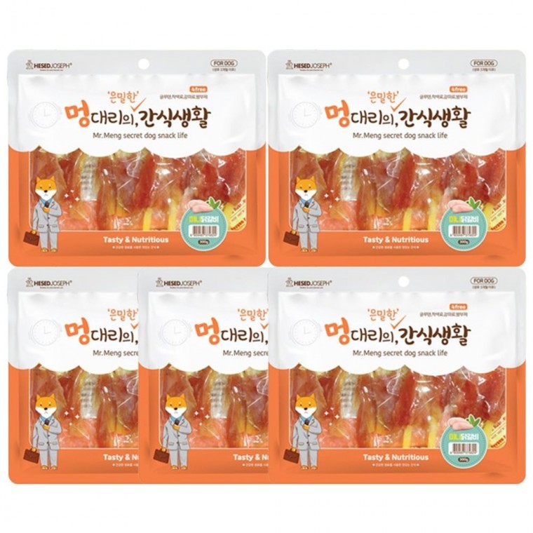 애견 간식 멍대리 치킨미니닭갈비 300g 5P 강아지육포 - 상품 이미지