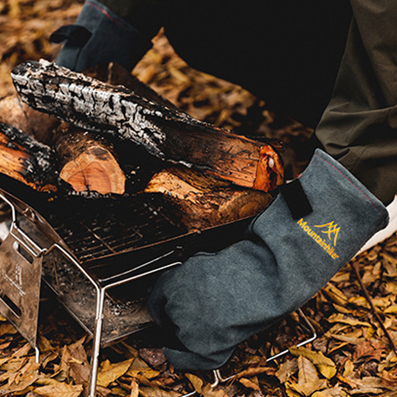 마운틴하이커 캠핑 장갑 화로대 바베큐 BBQ 소가죽 장갑 이미지 6