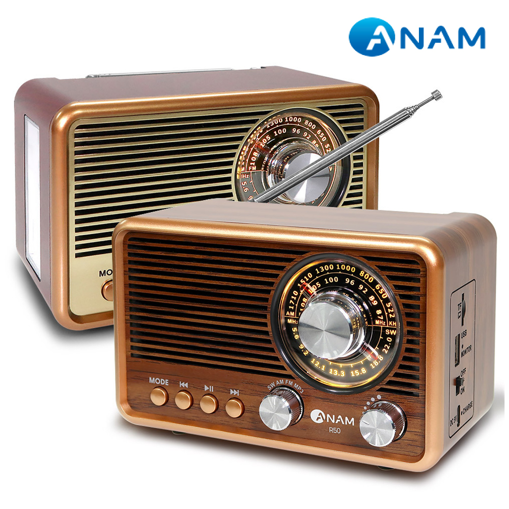 아남 ANAM 레트로 블루투스 FM 라디오 스피커 클래식 디자인 USB SD카드 R50 - 상세 이미지 2