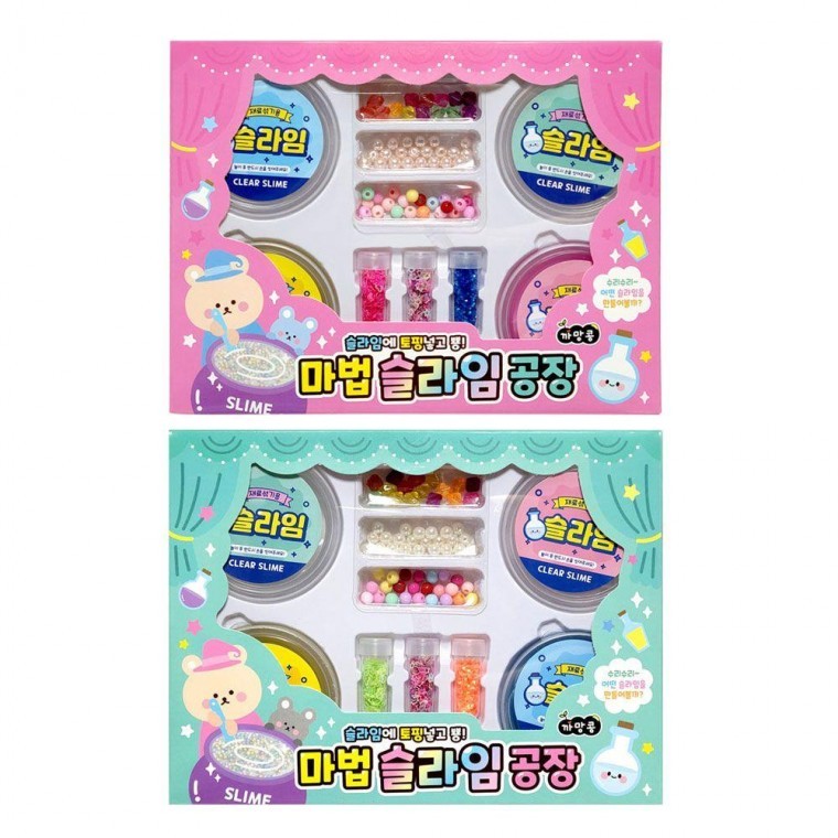 슬라임 만들기 세트 놀이 비즈 토핑 꾸미기 X8개(혼합) - 상품 이미지