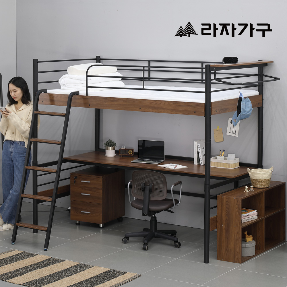 라자가구 베로나 높은 벙커침대 SS 슈퍼싱글 키즈 아동 철제 이층침대