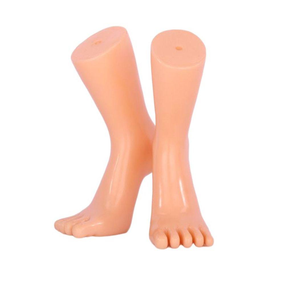 발가락 양말 마네킹소품 매장 모형 발 촬영 스타킹 실리콘 신발 발목 살색 왼쪽 피부색 다섯 발가락 - 상품 이미지