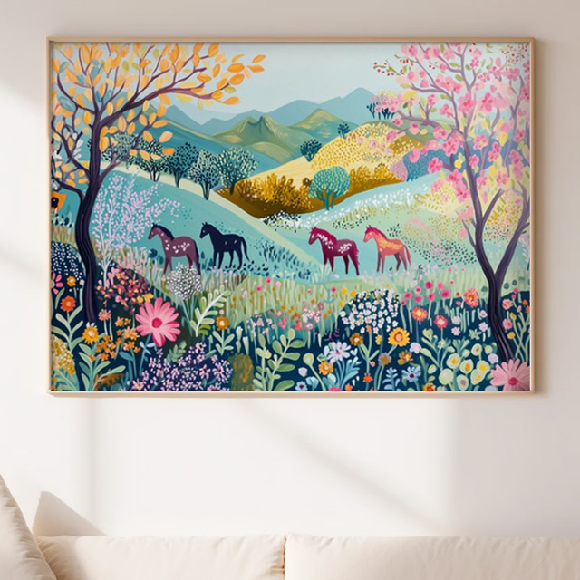 붉은 사랑의 말 그림 북유럽 대형 인테리어 포스터 액자 감성 아트포스터 이미지 6
