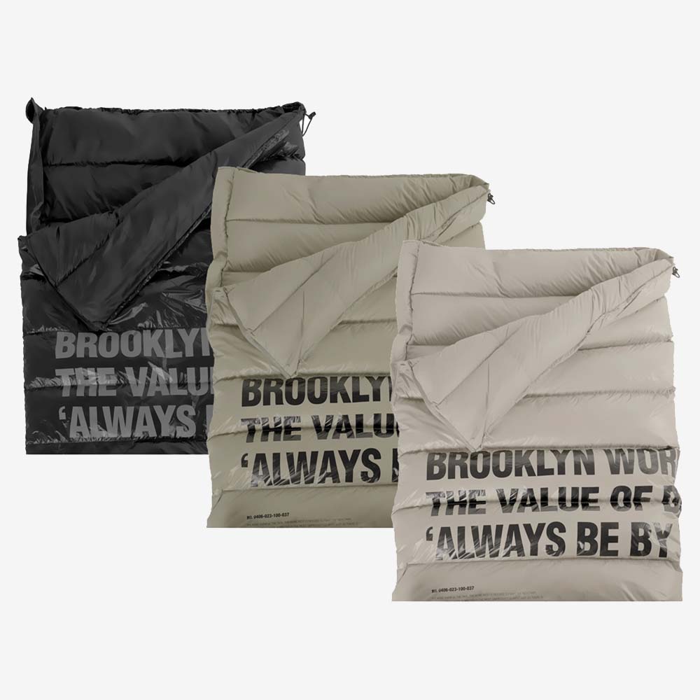 [브루클린웍스] 사각 다운 침낭 800g, 미스트그레이