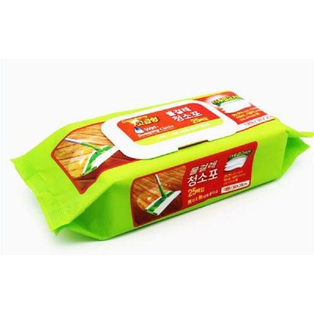 (SM)원터치마개 물걸레 청소포 대형 25매 38x20 - 상품 이미지