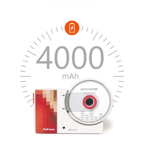 벽걸이형 블루투스 CD 플레이어 레트로 감성 무선 스피커 오디오 시스템 레드 - 상세 이미지 3