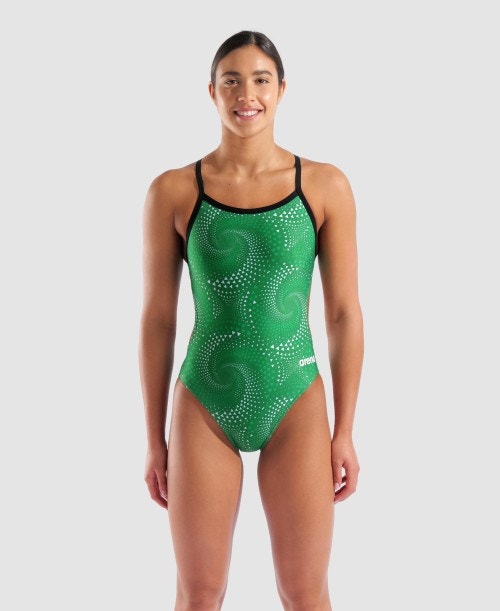 Arena Fireflow Challenge Back One Piece Black/Team Green, 24 - 상세 이미지 2