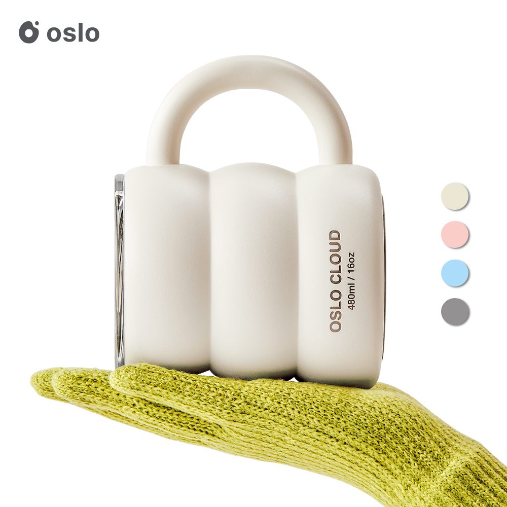 오슬로 클라우드 머그 텀블러 480ml 이중진공 스텐 304 보온 보냉 손잡이 뚜껑 머그 컵 제품 이미지