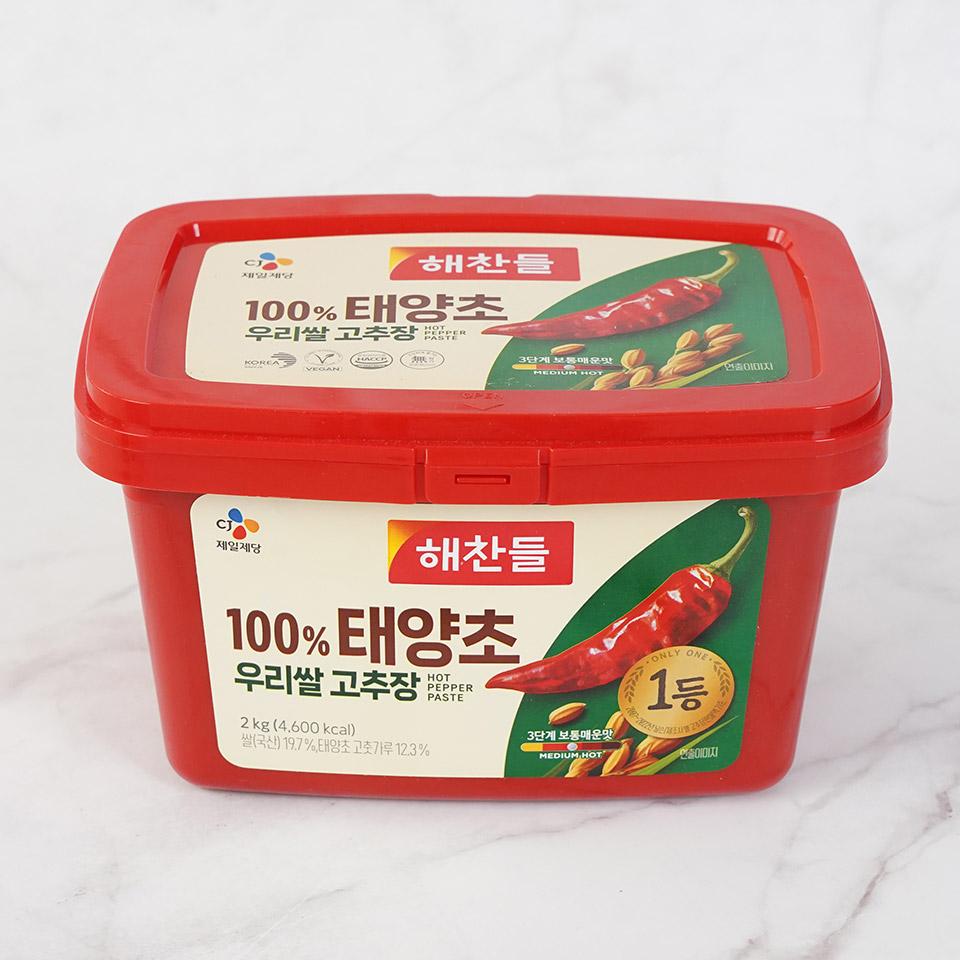메가마트 CJ 해찬들 태양초 우리쌀 고추장 2kg - 상품 이미지