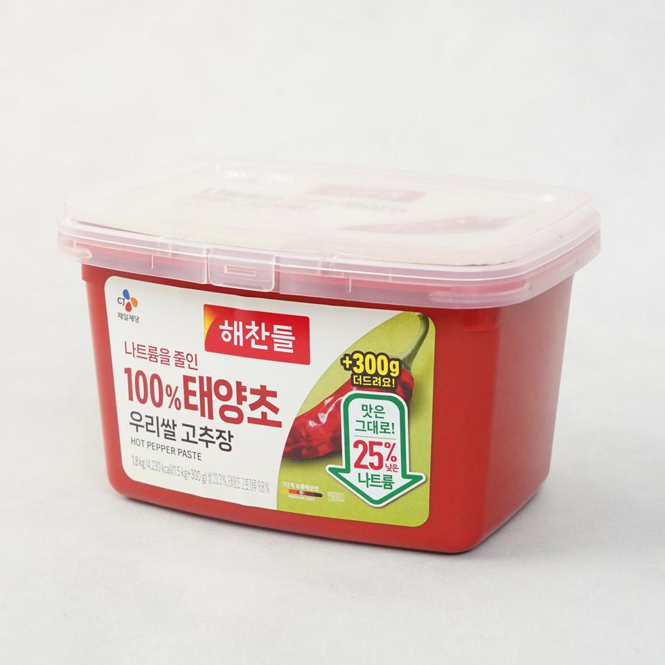 메가마트 CJ 해찬들 나트륨을 줄인 우리쌀 고추장 1.5kg+300 - 상세 이미지 2