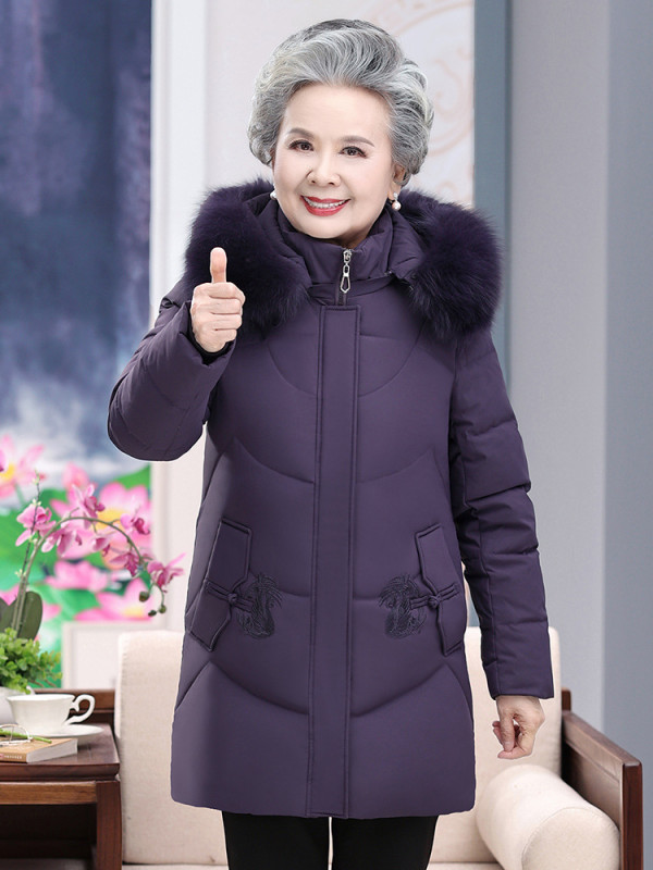 겨울 할머니 패딩 중년여성 70대 80대 두꺼운 점퍼 - 상세 이미지 2