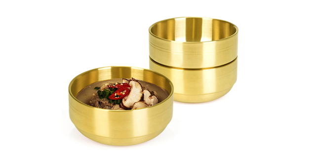 한국복진 티타늄 탕기 이중 스텐 업소용 대접 1개, 17cm - 상세 이미지 2