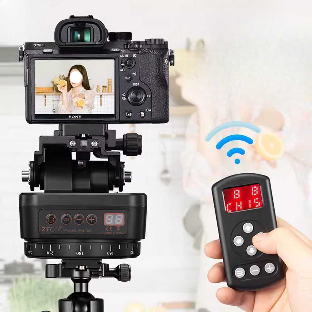 영상촬영 스마트 제어 카메라 팬틸트 각도조절 삼각대 YT1500 + 세로판+데스크삼각대 - 상세 이미지 5
