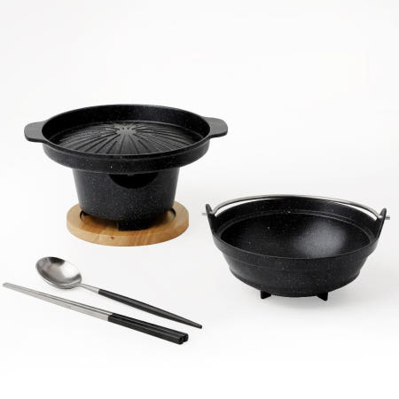 JLCOPJ협력사 혼밥 가정용 1인 미니 화로+냄비+불판 세트 제이엘생활