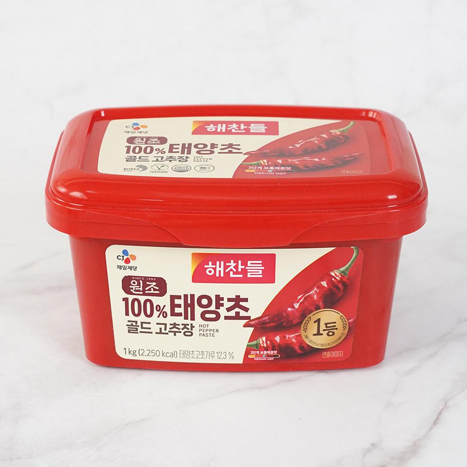 메가마트 CJ 해찬들 태양초 골드 고추장 1kg - 상품 이미지