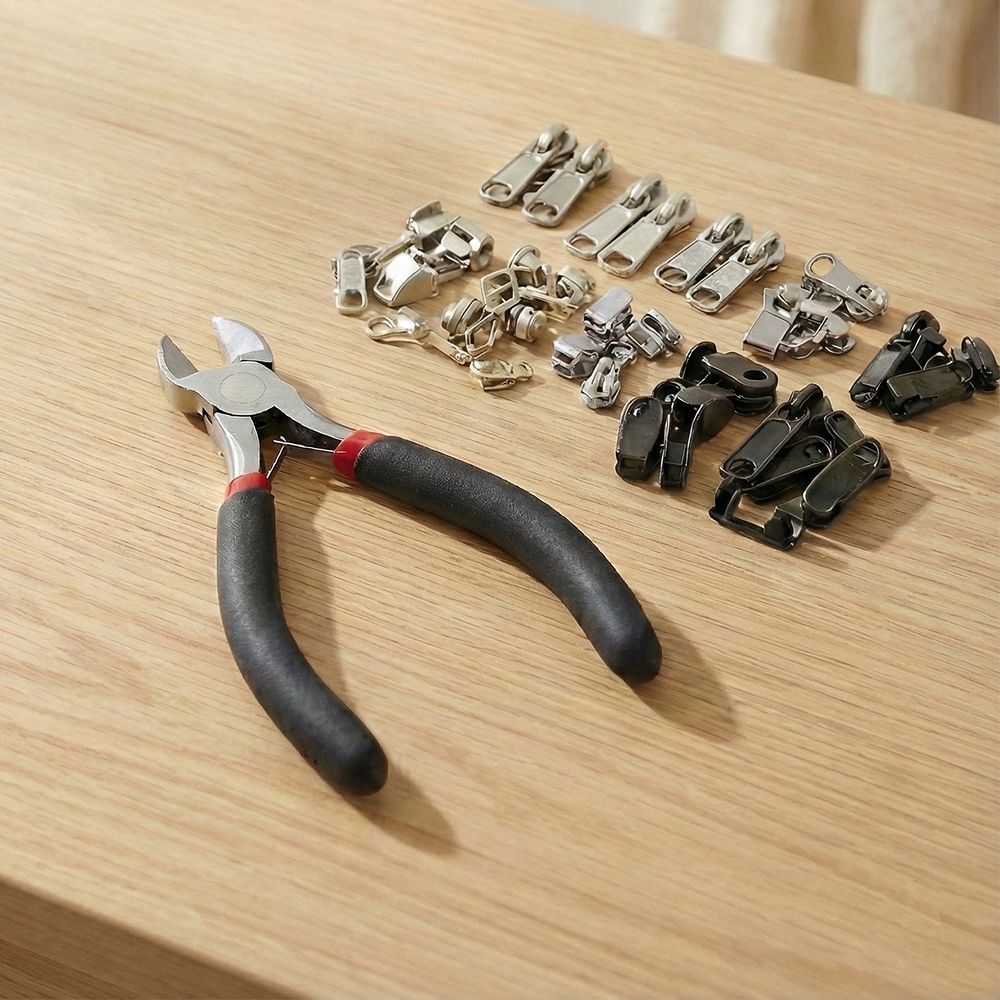 지퍼 고리 손잡이 수선 가방 자크 머리 수리 키트 베이직84종 제품 이미지