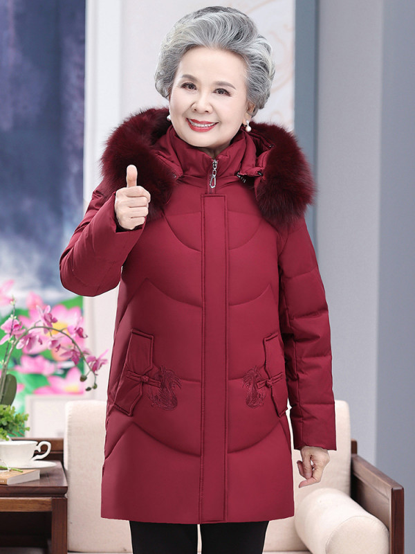 겨울 할머니 패딩 중년여성 70대 80대 두꺼운 점퍼 - 상세 이미지 3