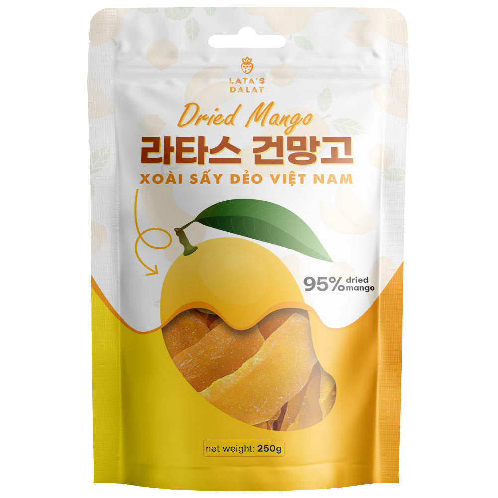 베트남 라타스달랏 건망고 슬라이스 말린 건조 망고 말랭이 250g, 4개 - 상세 이미지 2