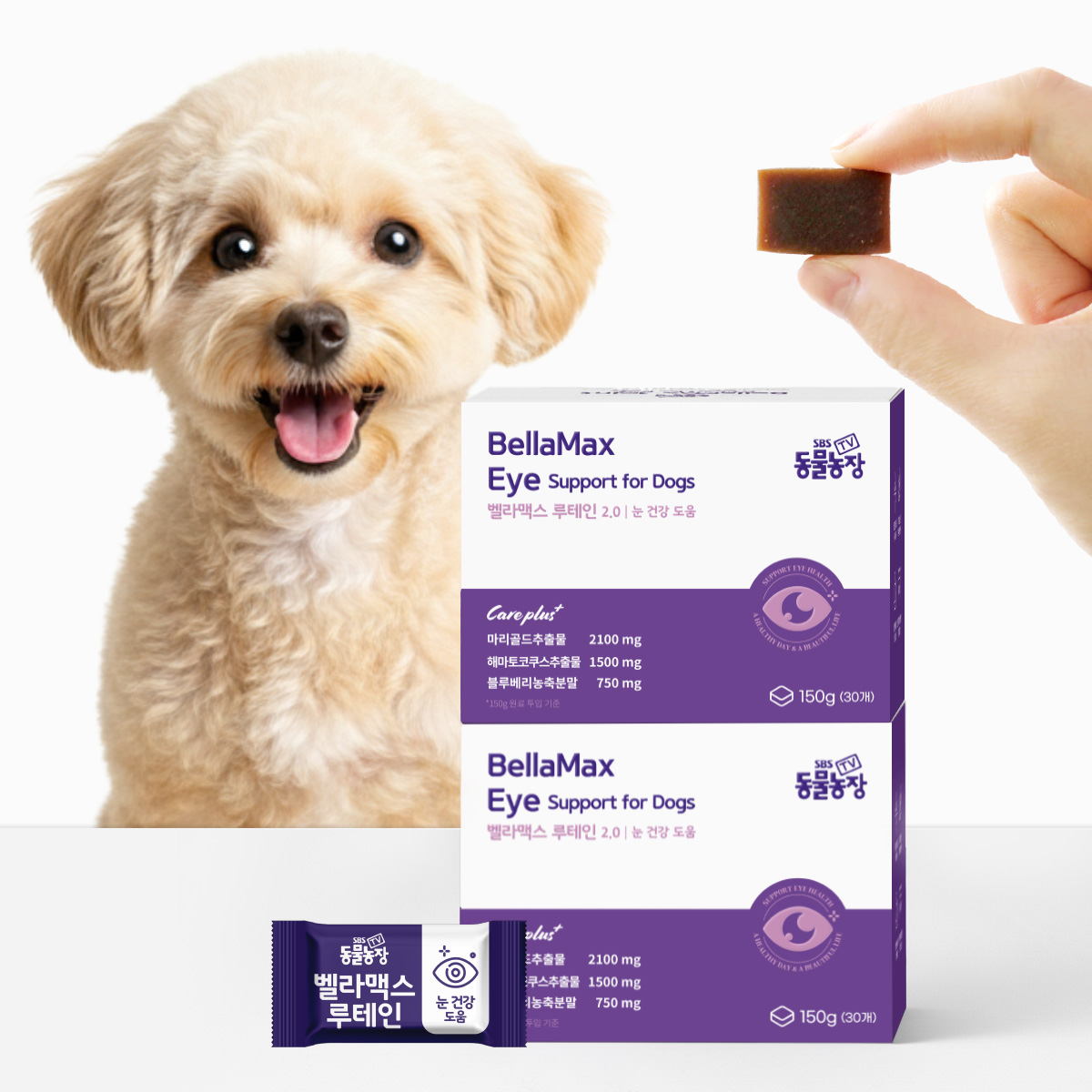 벨라맥스 SBS TV 동물농장 수의사 강아지 영양제 눈건강, 150g, 2개