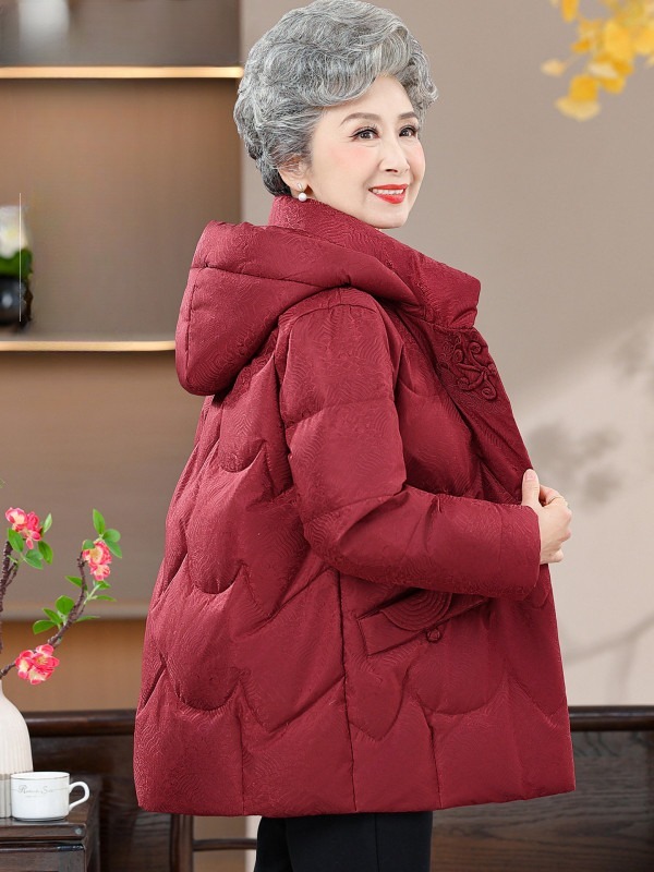 할머니 패딩 덕다운 70대 80대 중장년 오리털 점퍼 파카 - 상품 이미지