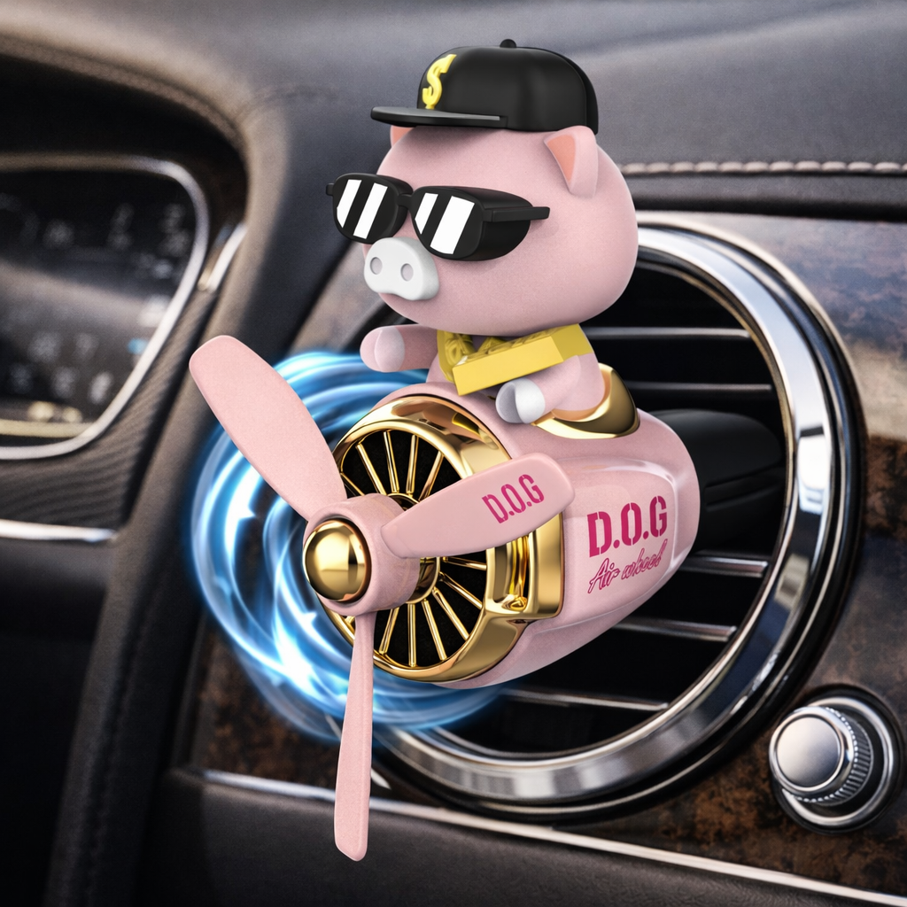 도그독 에어휠 차량용 방향제 명품 프로펠러 고급 자동차 불독 비행기 디퓨저 블랙체리