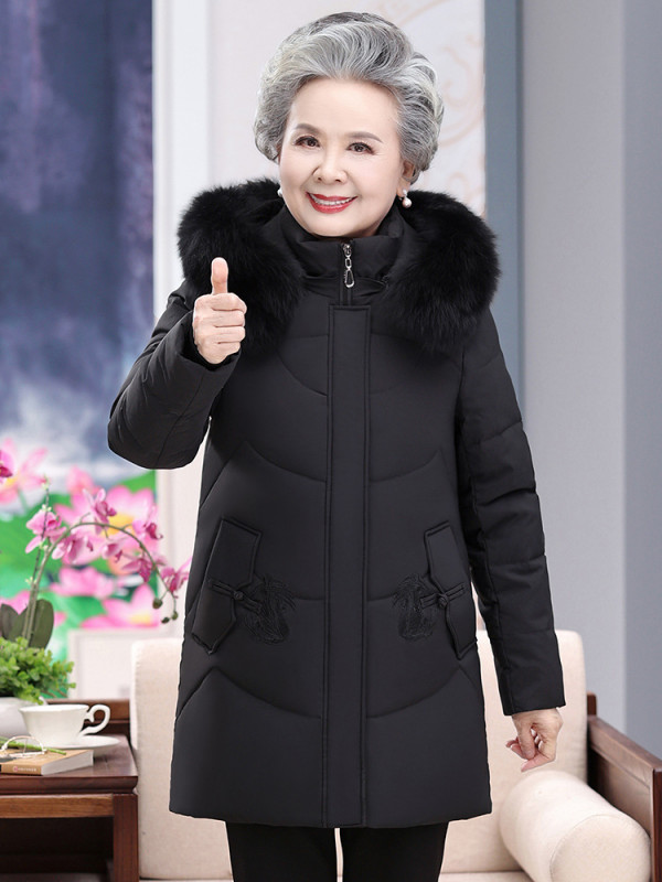 겨울 할머니 패딩 중년여성 70대 80대 두꺼운 점퍼 - 상품 이미지