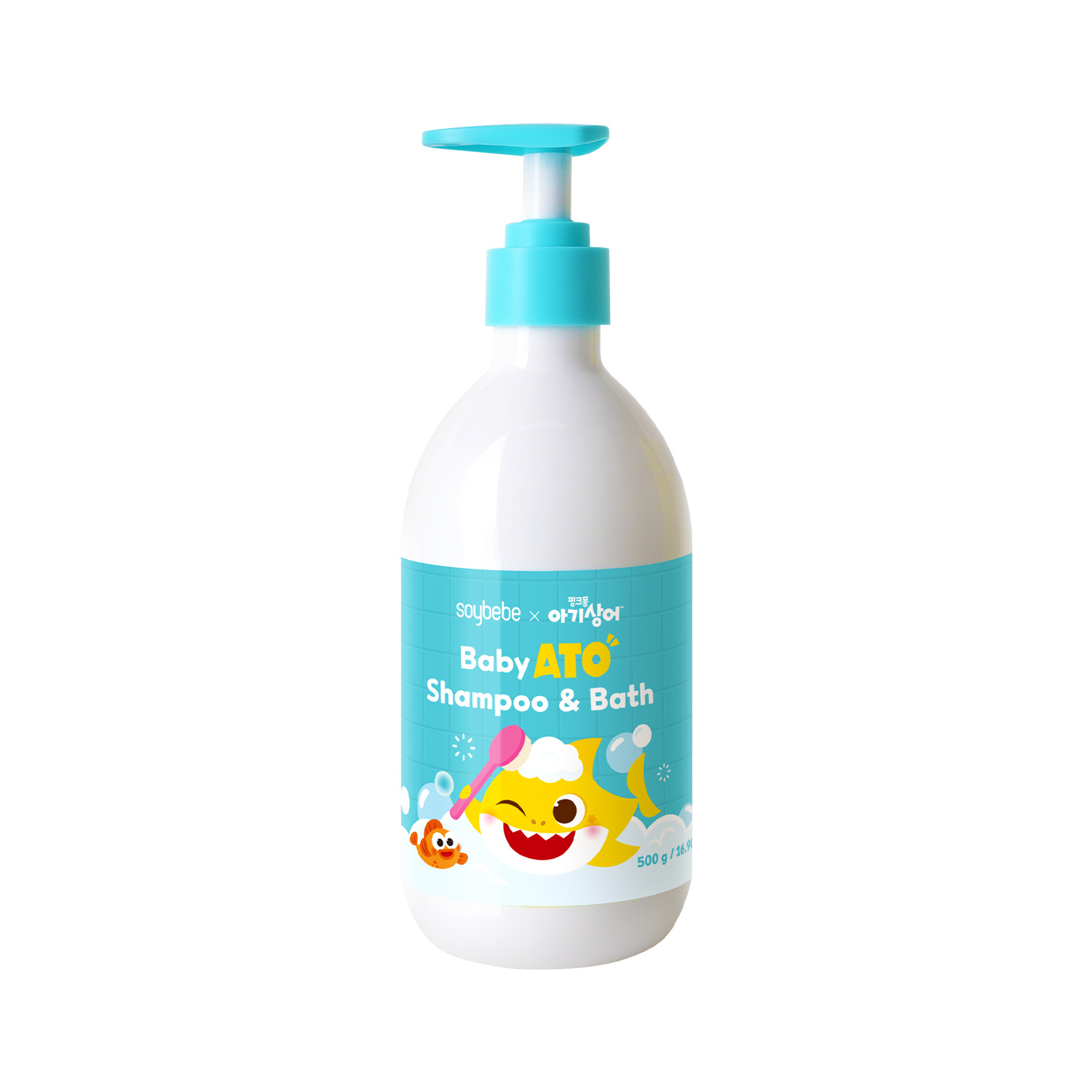 소이베베X핑크퐁 아기상어 베이비 아토 샴푸&바스 500g - 상품 이미지