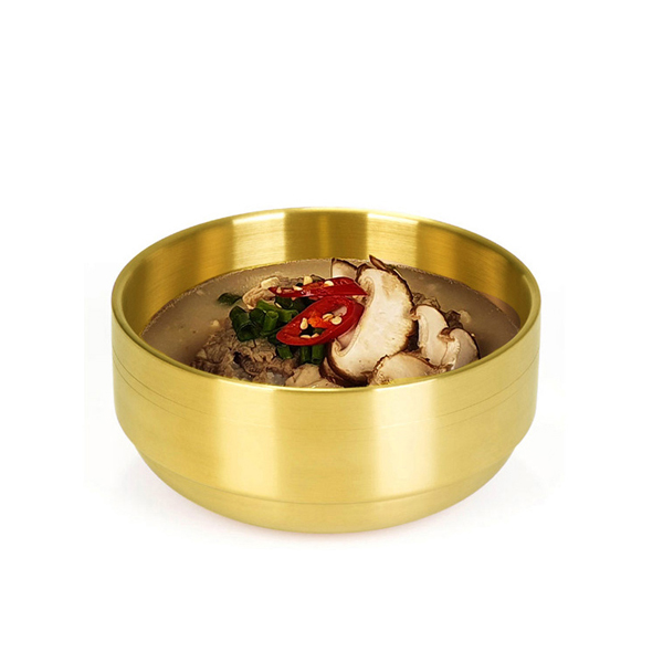 한국복진 티타늄 탕기 이중 스텐 업소용 대접 1개, 17cm 이미지 8