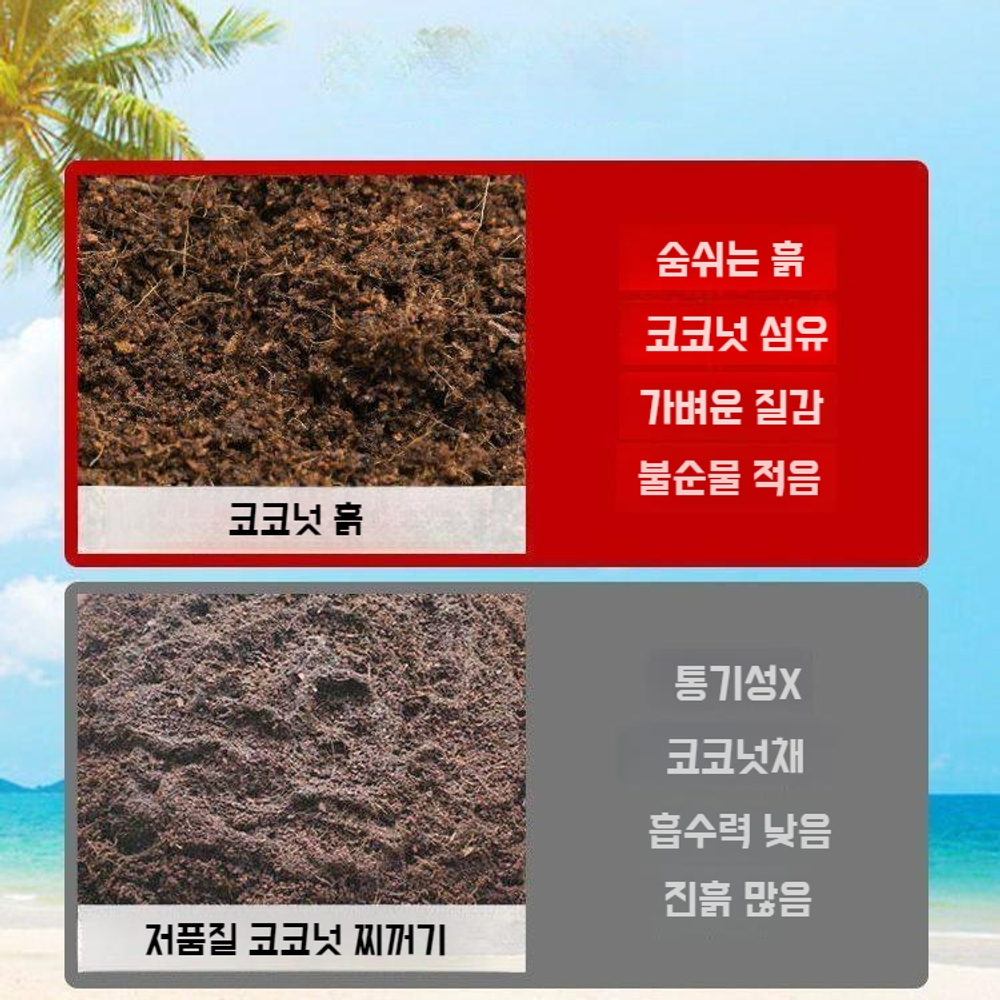 코코피트 블럭 코코넛 코코피드 식집사 분갈이흙 압축흙 코코핏 배양토 - 상세 이미지 5