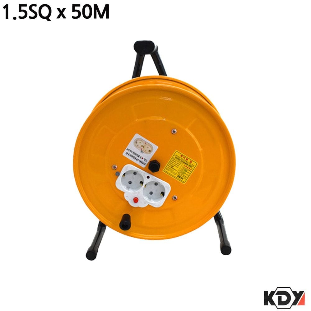 x 50M 전선릴 1.5SQ KDY 전기연장선 접지형 - 상품 이미지