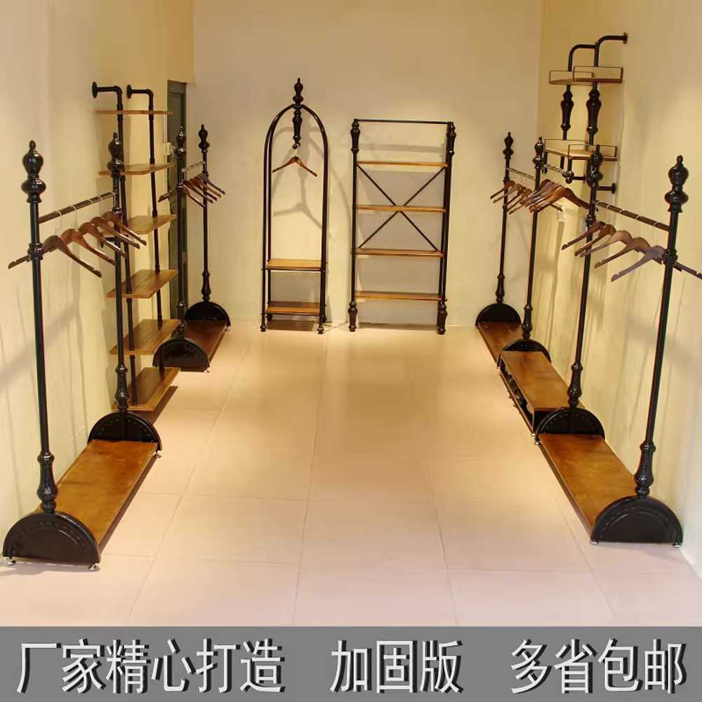 매장용 행거 엔틱 옷걸이 빈티지 스탠드 옷가게 의류 120x165cm - 상세 이미지 2