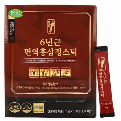 네이처오리진 프리미엄 면역 홍삼정 스틱 100포 2박스 6년근 홍삼 농축액 고함량 건강선물 - 상세 이미지 5