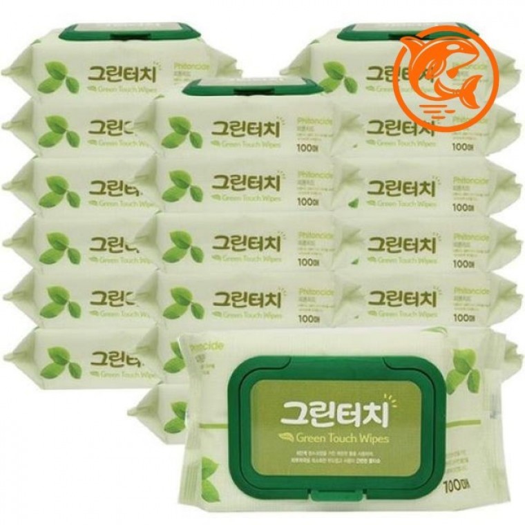가정용 청결 필수 센스있는 물티슈 캡형 100매 휴대용 위생 클렌징 티슈 - 상품 이미지