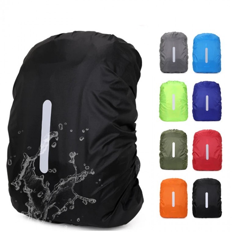 SelM 블루 M 야간 반사 배낭 레인커버 40-50L - 상품 이미지