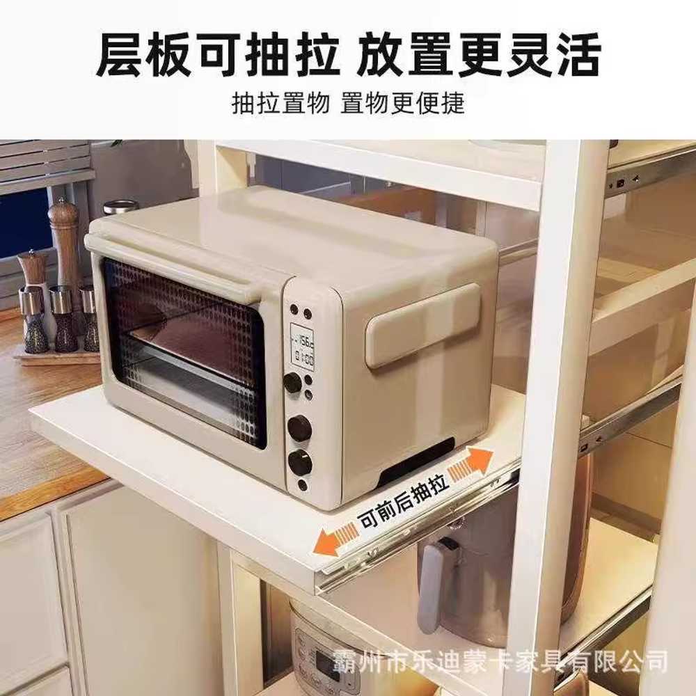주방 슬라이딩 선반 슬림 양념장 인출식 냄비 수납 55cm 3단 화이트 - 상세 이미지 3