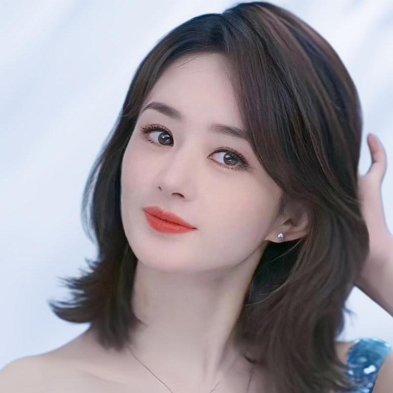 인모 100% 여성 중 단발 가발 항암 천연모발 엄마 모카브라운 중간 분할 35cm - 상세 이미지 3