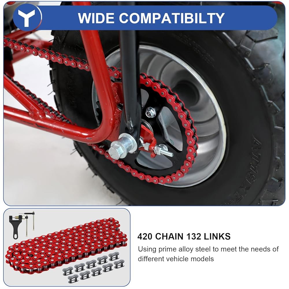 YOXUFA 420 체인 132 링크 125cc 110cc SSR 타오타오 아폴로 쿨스터 카즈마 50cc 70cc 피트 더트 바이크 ATV 4륜 고 카트 프레데터 212cc 콜먼 - 상세 이미지 2
