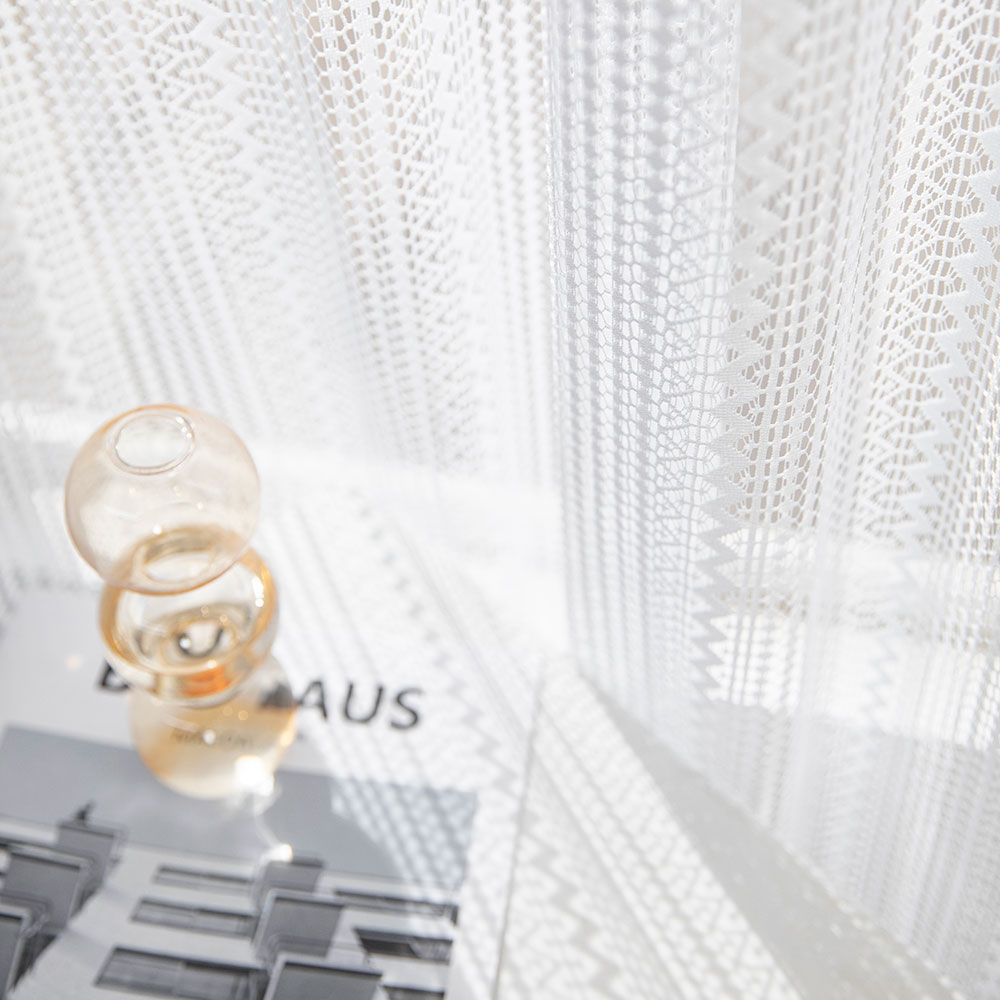 사라하우스 그레이스 뜨개 레이스 화이트 감성 가리개 가림막 봉집형 커튼