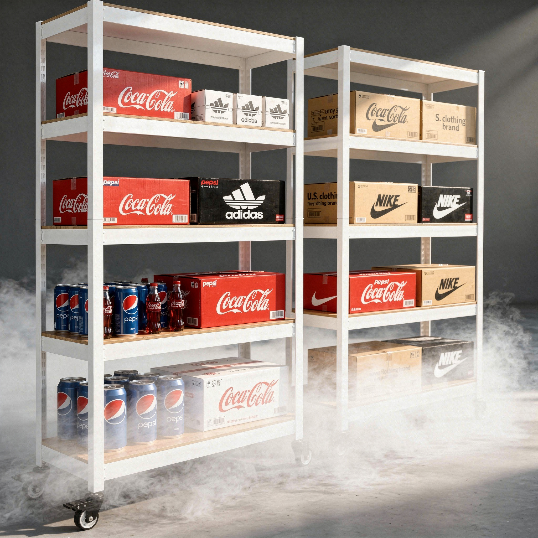 코스트코선반 철제선반 조립식앵글 창고 베란다 스피드랙 렉 3030605단대형바퀴포함