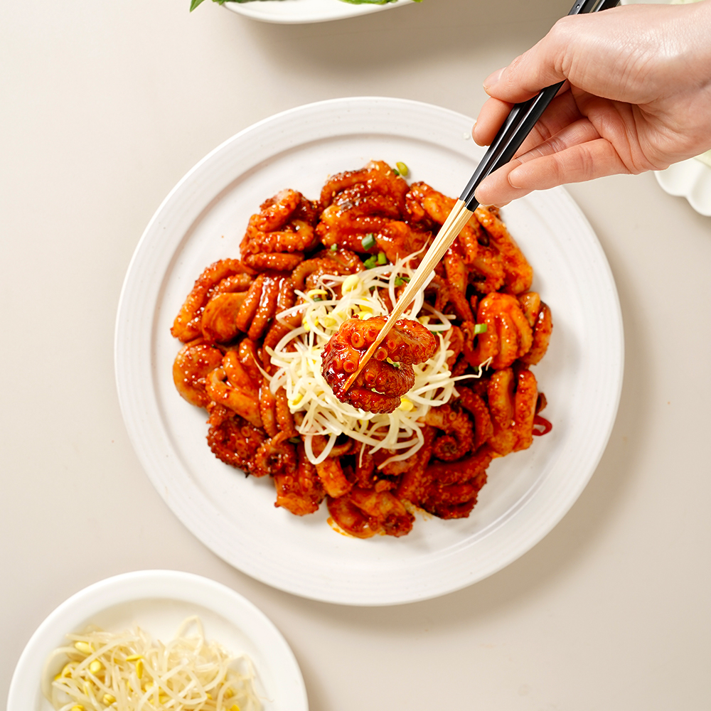 생생 쭈꾸미 양념 쭈꾸미 볶음 캠핑 요리 밀키트 맛집 450g, 3개 - 상세 이미지 2