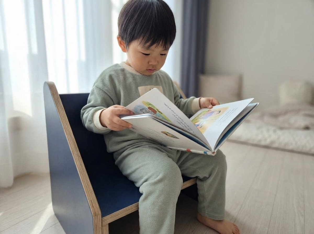 아이블랭크 원목 자작나무 친환경 유아 의자 독서대 슈리벤치 바른자세 4세~7세 선물 이미지 6