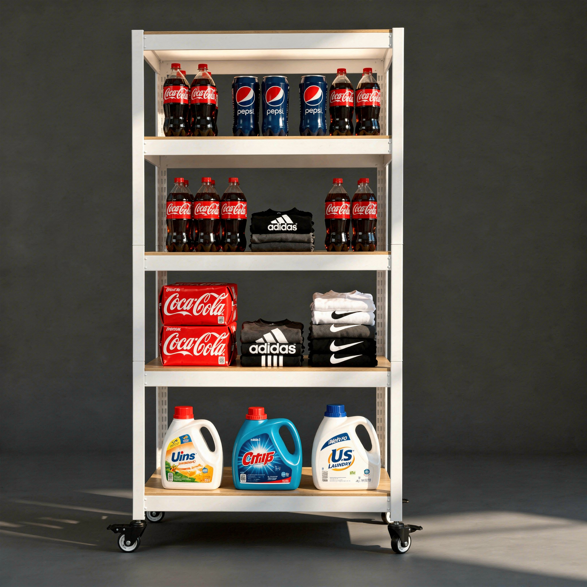 코스트코선반 철제선반 조립식앵글 창고 베란다 스피드랙 렉 3030605단대형바퀴포함