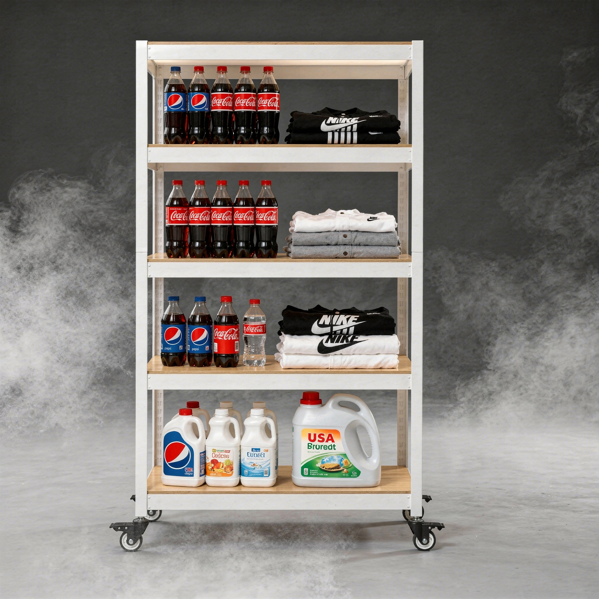 코스트코선반 철제선반 조립식앵글 창고 베란다 스피드랙 렉 3030605단대형바퀴포함