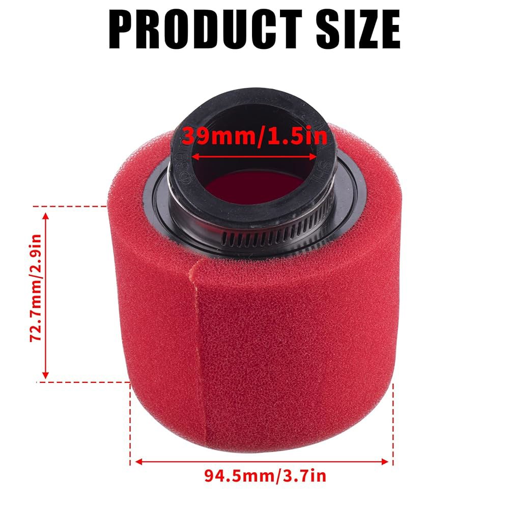 MWMNUN 38mm 각진 폼 에어 필터 포드 50cc 70cc 90cc 110cc 125cc 150cc GY6 오토바이 Atv 스쿠터 쿼드 고 카트 모핑 피트 더트 바이크 부품에 - 상세 이미지 3