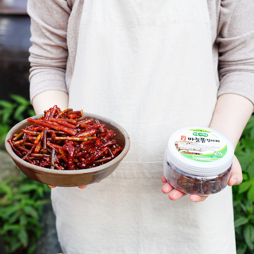 국산 고추장 마늘쫑장아찌 1kg 순창 태광 - 상품 이미지