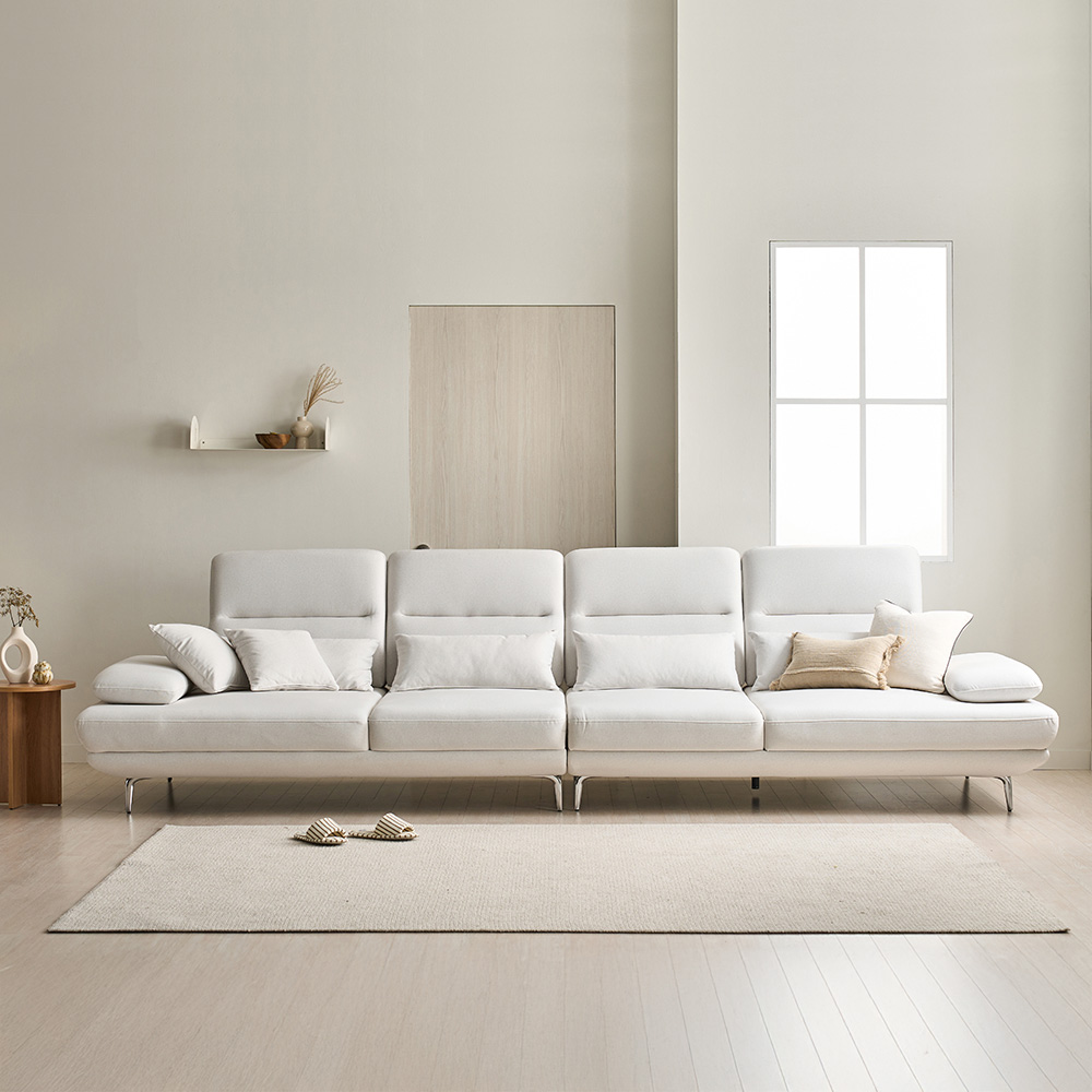 장인가구 도이 6인용 푹신한 스윙 등받이 쇼파 이지클린 방수 소파 스툴미포함